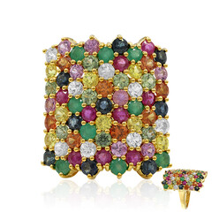 9K Colombian Emerald Gold Ring (Adela Gold)