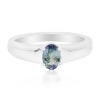 Unheated Tanzanite Silver Ring