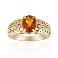 Madeira Citrine Silver Ring