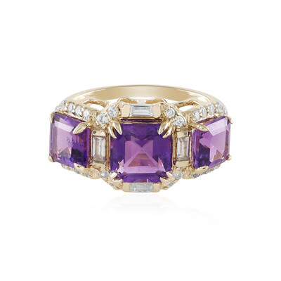 9K Siberian Amethyst Gold Ring (Adela Gold)