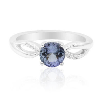 Unheated Tanzanite Silver Ring