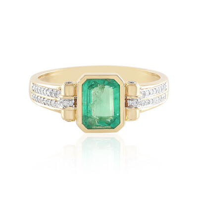 14K AAA Zambian Emerald Gold Ring (SUHANA)