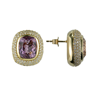 14K Patroke Kunzite Gold Earrings (de Melo)