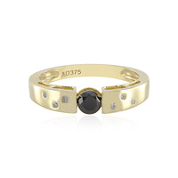 9K Black Diamond Gold Ring