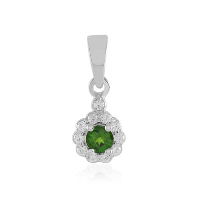 Russian Diopside Silver Pendant