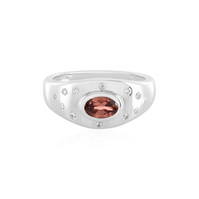 Pink Zircon Silver Ring