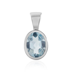 Sky Blue Topaz Silver Pendant