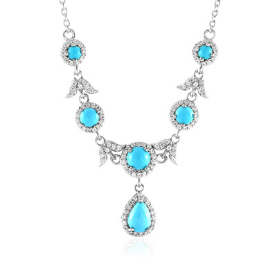 Sleeping Beauty Turquoise Silver Necklace