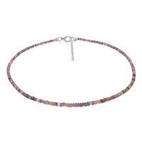 Fancy Tourmaline Silver Necklace