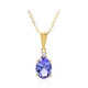 10K AAA Tanzanite Gold Necklace