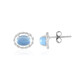 Blue Chalcedony Silver Earrings