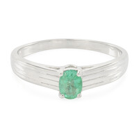 Zambian Emerald Silver Ring