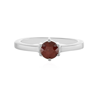 Raspberry Zircon Silver Ring