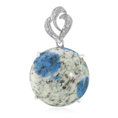 K2 Mountain Azurite Silver Pendant