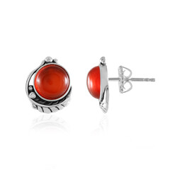 Red Onyx Silver Earrings (Desert Chic)