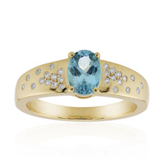 9K Teal Tourmaline Gold Ring (Mark Kaufman)