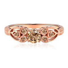 14K VS1 Argyle Rose De France Diamond Gold Ring