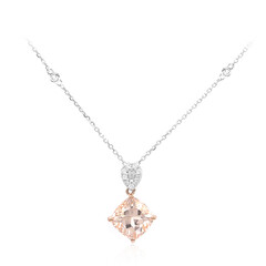 10K AAA Morganite Gold Necklace