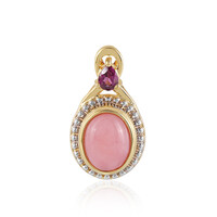 Pink Opal Silver Pendant