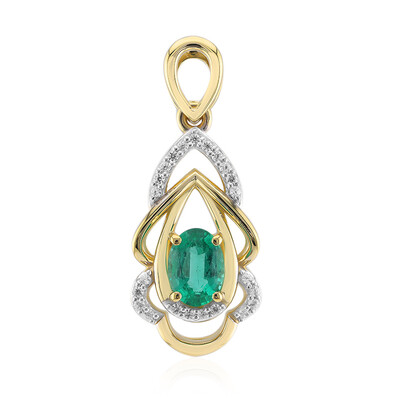 9K Zambian Emerald Gold Pendant (Rifkind 1894 Collection)