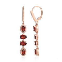 Mozambique Garnet Silver Earrings