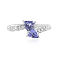 Unheated Tanzanite Silver Ring