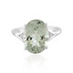 Green Amethyst Silver Ring