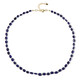 Blue Bemainty Sapphire Silver Necklace (Riya)