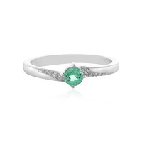 Russian Emerald Silver Ring