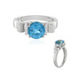 Swiss Blue Topaz Silver Ring (de Melo)