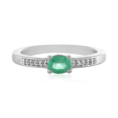 Ethiopian Emerald Silver Ring