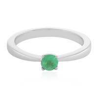 Colombian Emerald Silver Ring