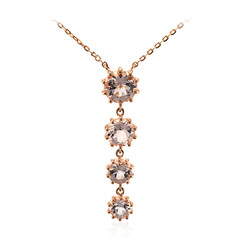 10K AAA Morganite Gold Necklace