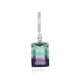 Bi Colour Fluorite Silver Pendant