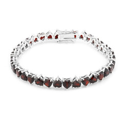 Garnet Silver Bracelet