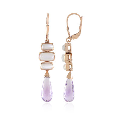 Rose de France Amethyst Silver Earrings (KM by Juwelo)