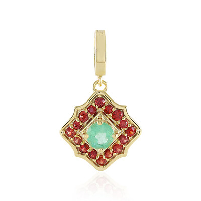 Russian Emerald Silver Pendant