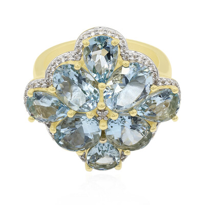 9K Medina Aquamarine Gold Ring