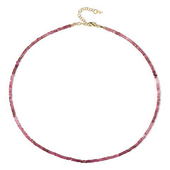 Nigerian Pink Tourmaline Silver Necklace