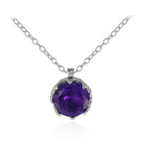 Zambian Amethyst Silver Necklace