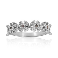 I2 Champagne Diamond Silver Ring