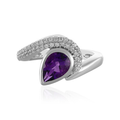 Siberian Amethyst Silver Ring