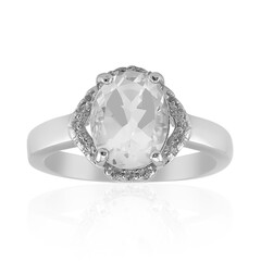 White Topaz Silver Ring