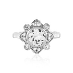 White Topaz Silver Ring