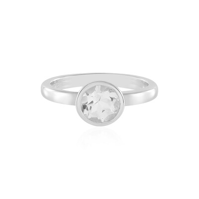 White Topaz Silver Ring