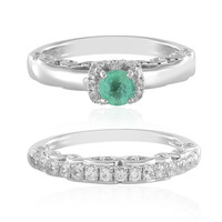 Colombian Emerald Silver Ring