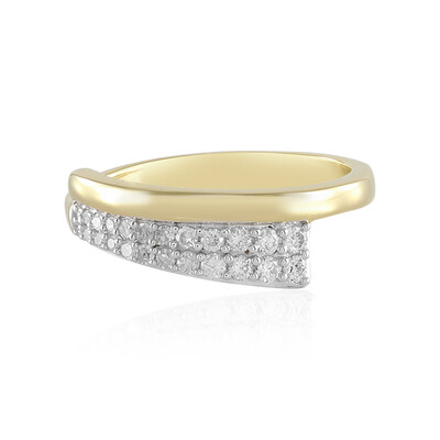 I2 (J) Diamond Silver Ring