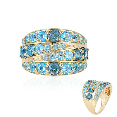 9K London Blue Topaz Gold Ring (KM by Juwelo)