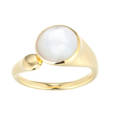 Mother of Pearl Silver Ring