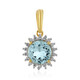 Sky Blue Topaz Silver Pendant